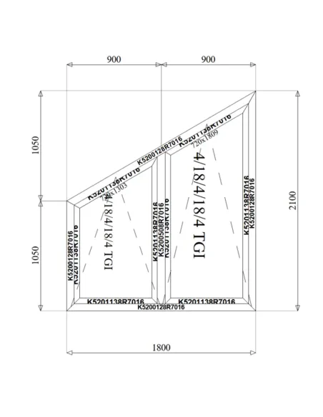 Witryna Okno Aluminiowe 180 x 210 cm Aluprof MB-79N