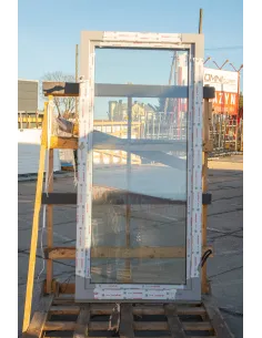 Drzwi Balkonowe Plastikowe PCV  SZARY PIASKOWY  WYPRZEDAŻ 105 x 225 cm
