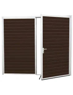 Brama Rozwierna Aluminiowa Dwuskrzydłowa 210 x 225 cm