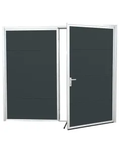 Brama Rozwierna Aluminiowa Dwuskrzydłowa 220 x 212,5 cm