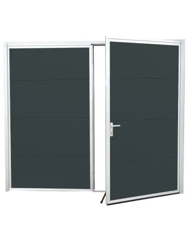 Brama Rozwierna Aluminiowa Dwuskrzydłowa 230 x 225 cm