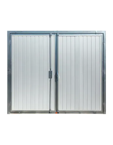 Brama Rozwierna Dwuskrzydłowa Antracytowa 260 x 200 cm - Ocieplana