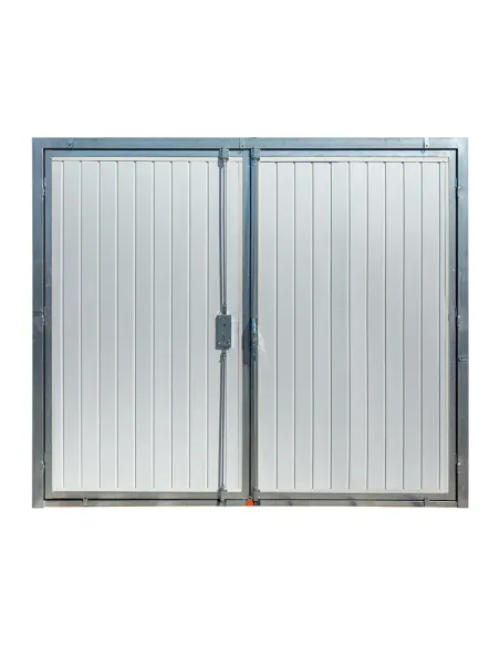 Brama Rozwierna Dwuskrzydłowa Antracytowa 260 x 200 cm - Ocieplana