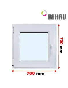 Okno PCV 70 x 70 cm Rozwierno-Uchylne Trzyszybowe Rehau Synego
