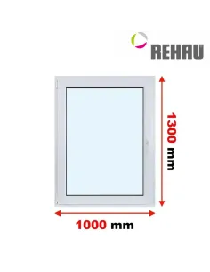 Okno PCV 100 x 130 cm Rozwierno-Uchylne Trzyszybowe Rehau Synego