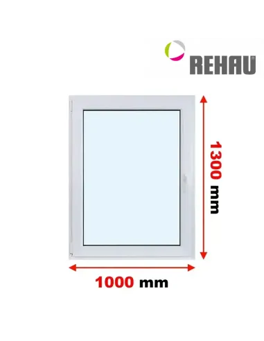 Okno PCV 100 x 130 cm Rozwierno-Uchylne Trzyszybowe Rehau Synego