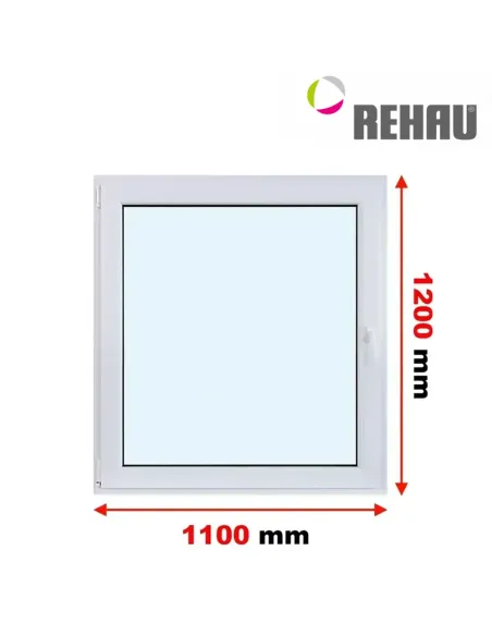 Okno PCV 110 x 120 cm Rozwierno-Uchylne Trzyszybowe Rehau Synego