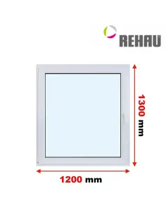 Okno PCV 120 x 130 cm Rozwierno-Uchylne Trzyszybowe Rehau Synego