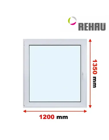 Okno PCV 120 x 135 cm Rozwierno-Uchylne Trzyszybowe Rehau Synego