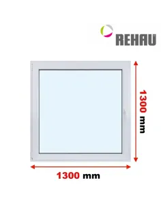 Okno PCV 130 x 130 cm Rozwierno-Uchylne Trzyszybowe Rehau Synego