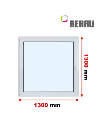 Okno PCV 130 x 130 cm Rozwierno-Uchylne Trzyszybowe Rehau Synego