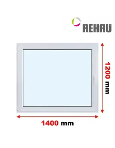 Okno PCV 140 x 120 cm Rozwierno-Uchylne Trzyszybowe Rehau Synego