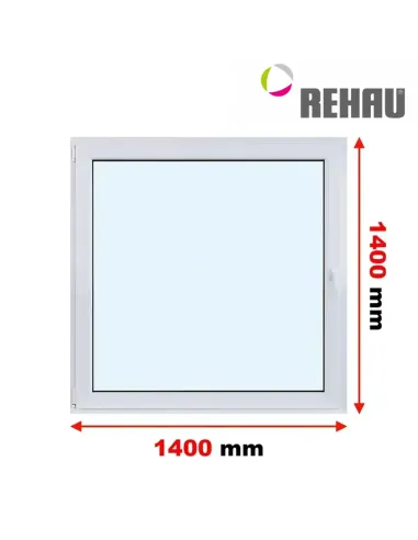 Okno PCV 140 x 140 cm Rozwierno-Uchylne Trzyszybowe Rehau Synego