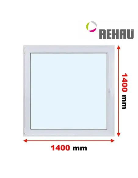 Okno PCV 140 x 140 cm Rozwierno-Uchylne Trzyszybowe Rehau Synego