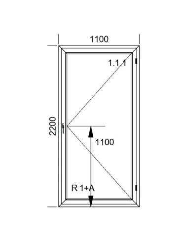 Drzwi Balkonowe PVC 110 x 220 cm Rozwierne Trzyszybowe Aluplast Ideal 8000