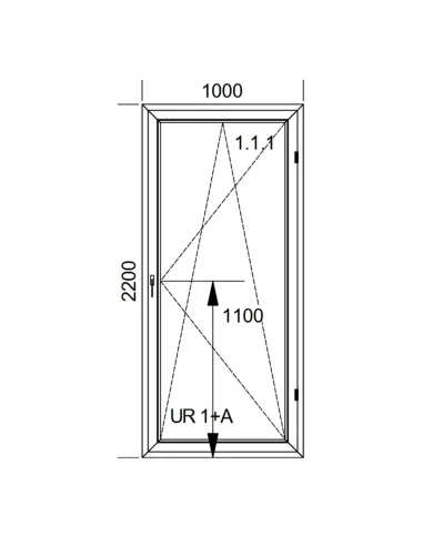 Drzwi Balkonowe PCV 100 x 220 cm Rozwierno-Uchylne Trzyszybowe Aluplast Ideal 8000