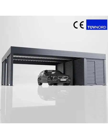Wiata Garażowa 6x6m 2+0 z pomieszczeniem gospodarczym