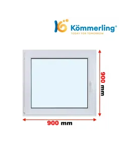Okno PCV 90x90 cm Rozwierno-Uchylne Trzyszybowe Kömmerling 76 MD