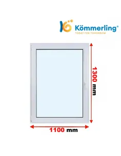 Okno PCV 110x130 cm Rozwierno-Uchylne Trzyszybowe Kömmerling 76 MD