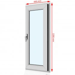 Drzwi balkonowe PCV  600 x 2200