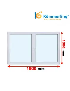 Okno PCV 150x100 cm Rozwierne | Rozwierno-Uchylne Trzyszybowe Kömmerling 76 MD