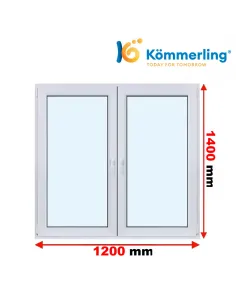 Okno PCV 140x120 cm Rozwierno-Uchylne | Rozwierne Trzyszybowe Kömmerling 76 MD