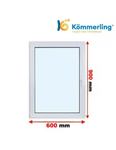 Okno PCV 60x90 cm Rozwierno-Uchylne Trzyszybowe Kömmerling 88 MD