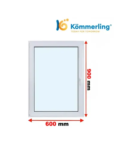 Okno PCV 60x90 cm Rozwierno-Uchylne Trzyszybowe Kömmerling 88 MD