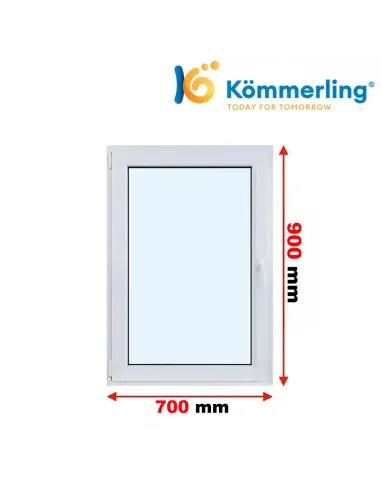 Okno PCV 70x90 cm Rozwierno-Uchylne Trzyszybowe Kömmerling 88 MD