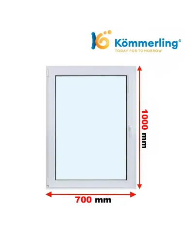 Okno PCV 70x100 cm Rozwierno-Uchylne Trzyszybowe Kömmerling 88 MD