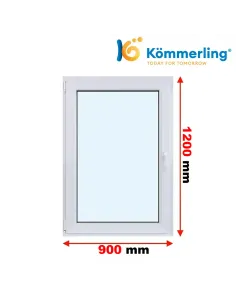 Okno PCV 90x120 cm Rozwierno-Uchylne Trzyszybowe Kömmerling 88 MD
