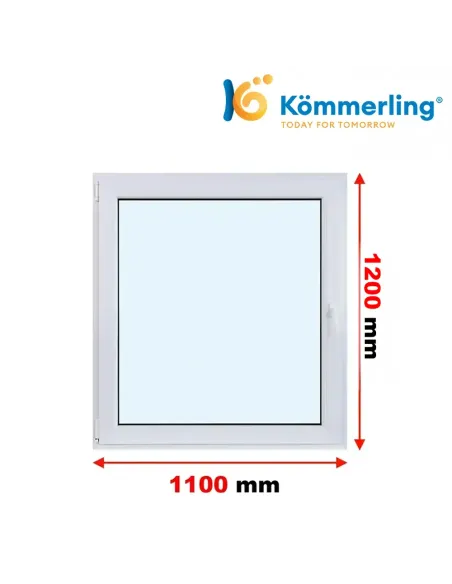 Okno PCV 110x120 cm Rozwierno-Uchylne Trzyszybowe Kömmerling 88 MD