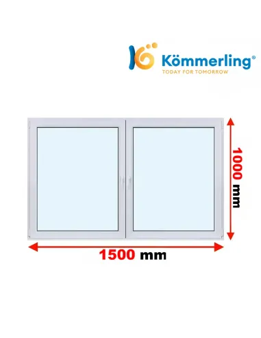 Okno PCV 150x100 cm Rozwierno-Uchylne | Rozwierne Trzyszybowe Kömmerling 88 MD