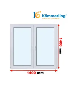 Okno PCV 140x140 cm Rozwierno-Uchylne | Rozwierne Trzyszybowe Kömmerling 88 MD