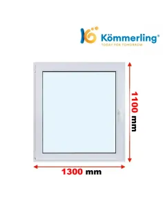 Okno PCV 130x110 cm Rozwierno-Uchylne Trzyszybowe Kömmerling 88 MD