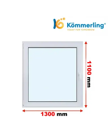 Okno PCV 130x110 cm Rozwierno-Uchylne Trzyszybowe Kömmerling 88 MD