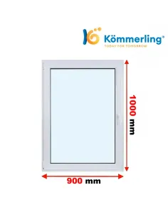 Okno PCV 90x100 cm Rozwierno-Uchylne Trzyszybowe Kömmerling 88 MD