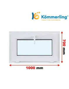 Okno PCV 100x70 cm Uchylne Trzyszybowe Kömmerling 88 MD