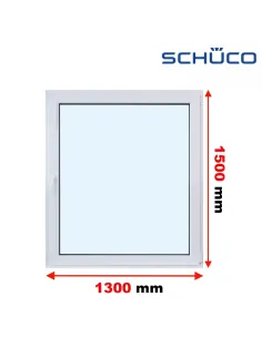 Okno PCV 130 x 150 cm Rozwierno-Uchylne Trzyszybowe Schüco LivIng 82