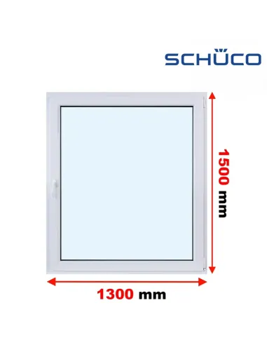 Okno PCV 130 x 150 cm Rozwierno-Uchylne Trzyszybowe Schüco LivIng 82