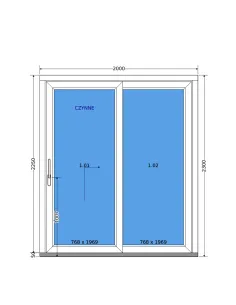 Drzwi Tarasowe Przesuwne HST 200 x 230 cm - DECCO 2
