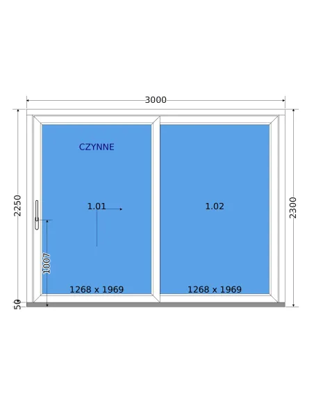 Drzwi Tarasowe Przesuwne HST 300 x 230 cm - DECCO