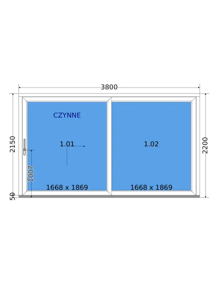 Drzwi Tarasowe Przesuwne HST 300 x 220 cm - DECCO