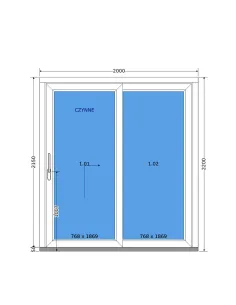 Drzwi Tarasowe Przesuwne HST 200 x 220 cm - DECCO 2