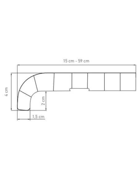 Parapet Wewnętrzny PCV - ANTRACYT + Zaślepki