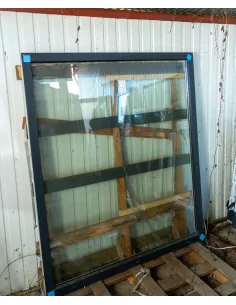 Okno PVC 1573 x 1850mm FIX - Antracyt jednostronny