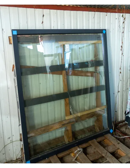 Okno PVC 1573 x 1850mm FIX - Antracyt jednostronny