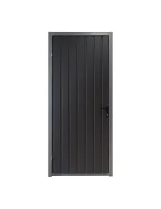 Drzwi Techniczne Stalowe 88,5 x 208,5 cm - Antracytowe T10