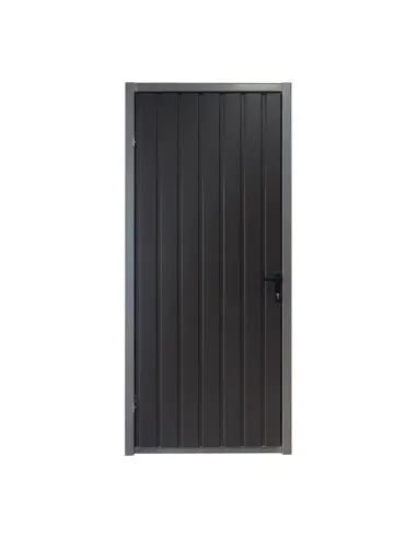 Drzwi Techniczne Stalowe 88,5 x 208,5 cm - Antracytowe T10