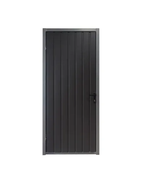 Drzwi Techniczne Stalowe 88,5 x 208,5 cm - Antracytowe T10